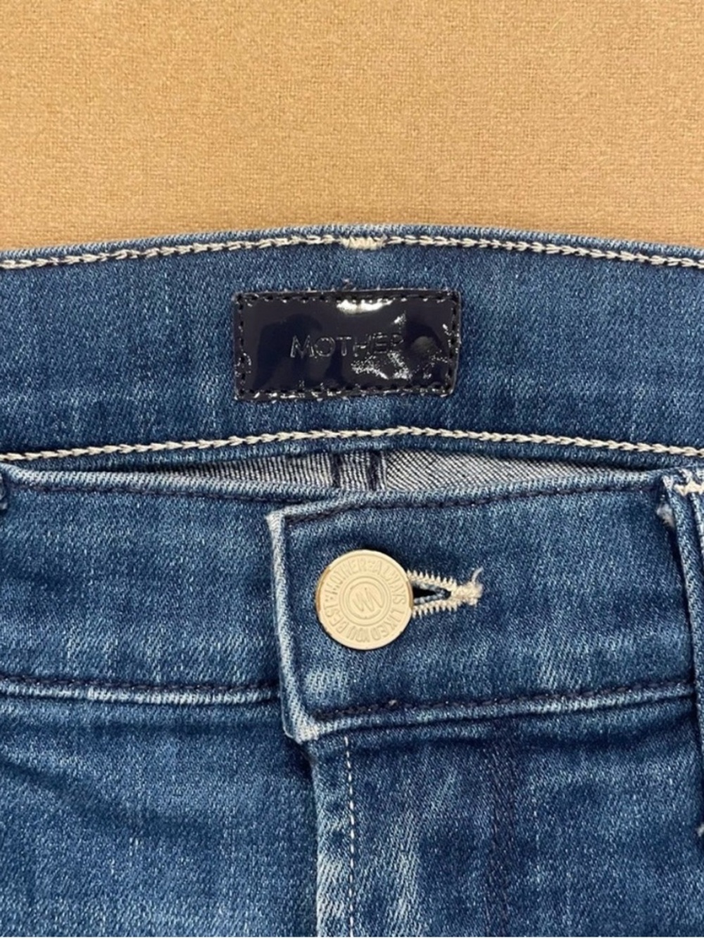 MOTHER Denim jeans mid rise dazzler crop fray squeeze it size 27 - Picture 6 of 12